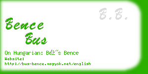 bence bus business card